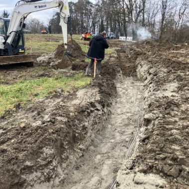 Verlegung Mittelspannungs- und Wechselrichterkabel Dezember 2025