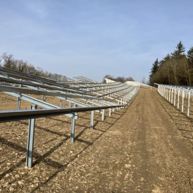 Fertig montiere Unterkonstruktion im Park Katzental März 2026