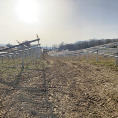 Fertig montiere Unterkonstruktion im Park Katzental März 2026