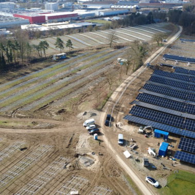 Modulmontage im Katzental Mitte März