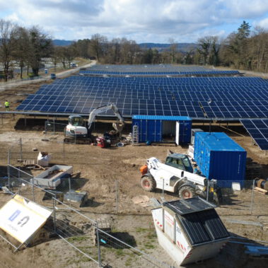 Modulmontage im Katzental Mitte März