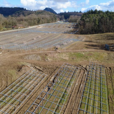 Modulmontage im Katzental Mitte März
