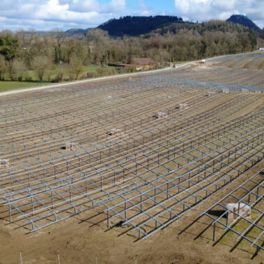 Modulmontage im Katzental Mitte März