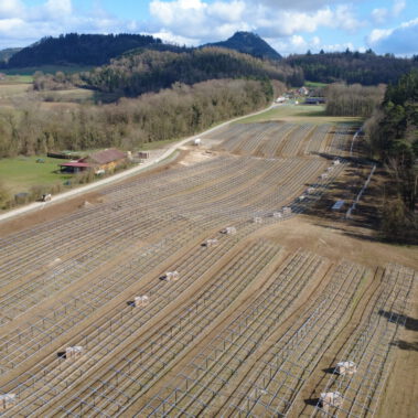 Modulmontage im Katzental Mitte März