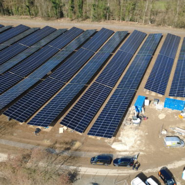 Modulmontage im Katzental Mitte März