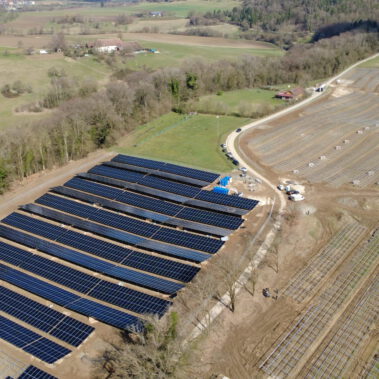 Modulmontage im Katzental Mitte März