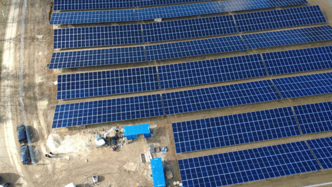 Modulmontage im Katzental Mitte März