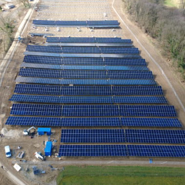 Modulmontage im Katzental Mitte März