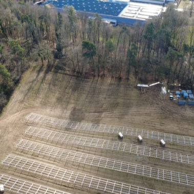 Modulmontage im Katzental Mitte März