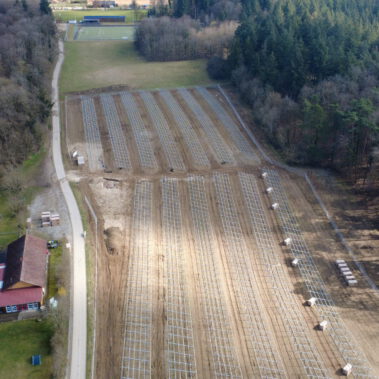 Modulmontage im Katzental Mitte März