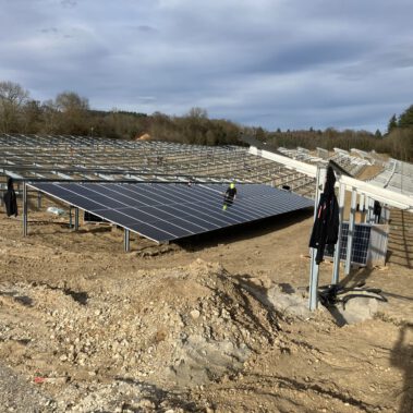 Modulmontage im Katzental Mitte März