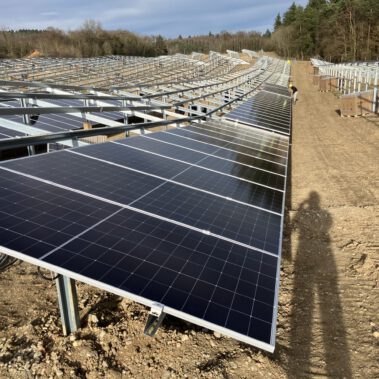 Modulmontage im Katzental Mitte März