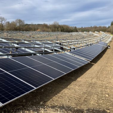 Modulmontage im Katzental Mitte März