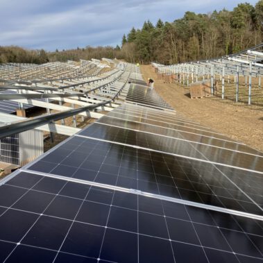 Modulmontage im Katzental Mitte März