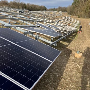 Modulmontage im Katzental Mitte März