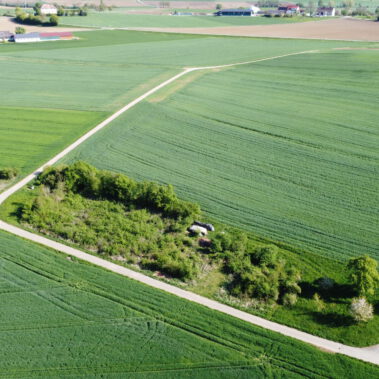 Luftaufnahme Solarparkstandort Vorrätzen vor Baubeginn