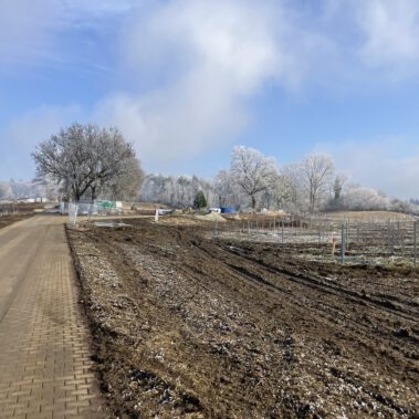 Fertigstellung der Rammung in den westlichen 2 Teilfeldern