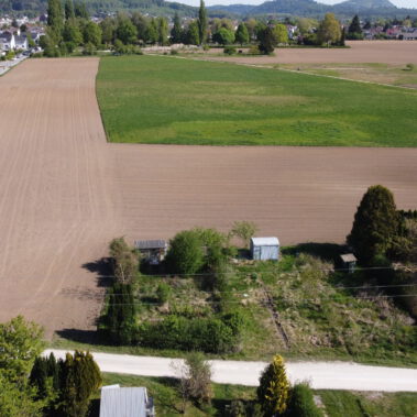 Luftbild möglicher Solarparkstandort Riedbuck