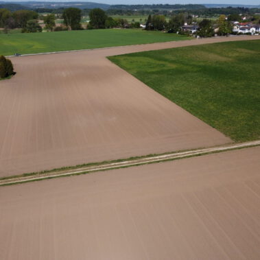 Luftbild möglicher Solarparkstandort Riedbuck