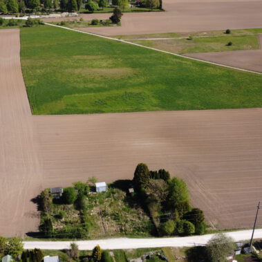 Luftbild möglicher Solarparkstandort Riedbuck